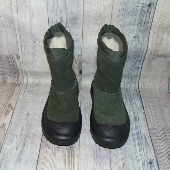 UGG Classic Short Weather Hybrid Forest Green Suede/Sheepskin Boots Mens Size 9 - Picture 4 of 7